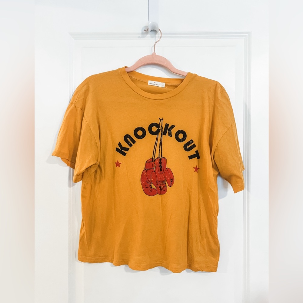 Knockout Cropped Graphic Tee Size M
